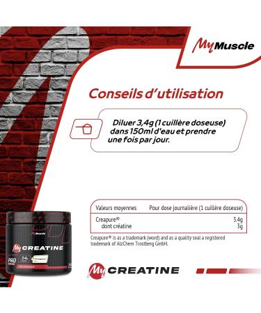 MyMUSCLE - My Creatine Monohydrate Powder Creapure Label - Neutral Flavor 300g - 88 Servings - Buy Online on GoSupps.com