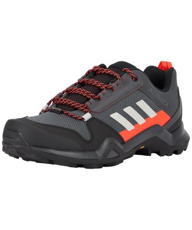 adidas Men's Terrex Ax3 Gore-tex Hiking Shoes Sneaker 46 2/3 EU Dgh Solid Grey Grey One Solar Red