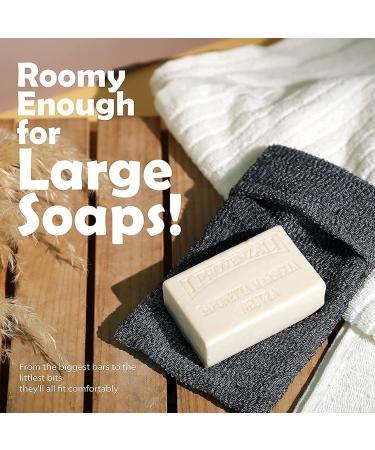 Exfoliating Soap Pocket & Scrubber Set - Graphite Gray | 2 Pack - Buy Online on GoSupps.com