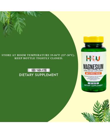 H4U - 4 TOP CARE Magnesium Bone & Muscle Health Dietary Supplement Tablets 250 mg 100 Count - Buy Online on GoSupps.com