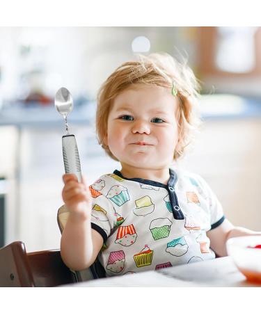 Adaptive Utensils Handed Curved Spoon and Fork Set for Elderly Hand Tremors Parkinson's and Handicapped Non-Slip Easy Grip Handles Eat Independently - Buy Online on GoSupps.com