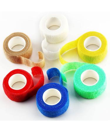 Self Adhesive Bandage Wrap - 1 Inch 6 Pack - Elastic Vet Wrap for Sports Injury Wrist Ankle - Buy Online on GoSupps.com