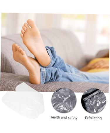 FOMIYES 4 Pairs Footsticker Foot Mask Sandwich Container Cracked Heel Repair Cracked Heel Socks Effective Foot Masks Toe Dividers for Nail Polish Peeling Hydrating White Abs Accessories - Buy Online on GoSupps.com