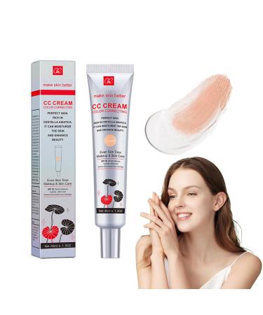 CC Cr me La Centella Asiatica Cr me Teint e Anti-Rougeur CC Red Correct Correctrice De Couleur Perfecteur Et Correcteur De Teint Spf 25 Couverture Naturelle Imperm able Et Longue Tenue (Claire)