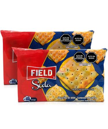 FIELD Galletas de Soda 2 PACK 6 Paquetes Individuales 204 gr. c/u | Soda Crackers 2 PACK 6 Individual Packages 7.19 oz.