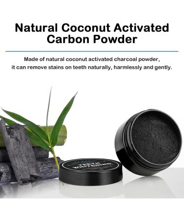 Omlalayi Teeth Whitening Powder - 2er-Pack Activated Charcoal for Stain Removal & Fresh Breath | Natural Tooth Cleaning Solution - Buy Online on GoSupps.com