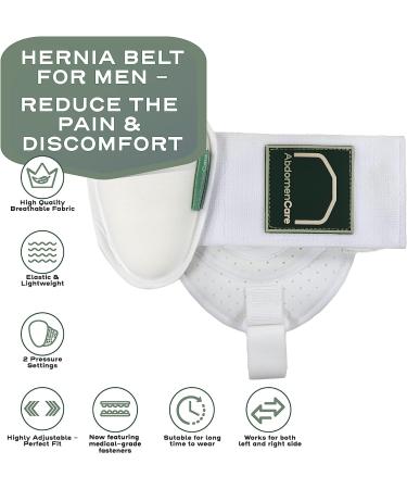 AbdomenCare Inguinal Hernia Support Belt for Men & Women - Left or Right Side I Direct Compression Pads I Groin Hernia Truss Support - S/M Size - Buy Online on GoSupps.com