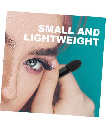 Baluue 100pcs Mini Eyeshadow Swab Foam Eyeshadow Eyelash Spoolie Mascara Wand Plastic Black - Buy Online on GoSupps.com
