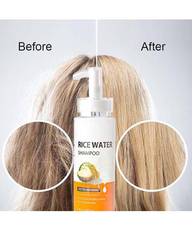 Rice water shampoo 200 ml rice water shampoo cleansing hair nourishes frizz dry hair hair shine care shampoo shampoo - Buy Online on GoSupps.com