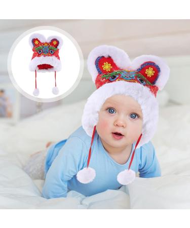 Gadpiparty 2pcs Chinese Hat Kids Chinese New Year Hat Warm Hat Spring Festival Photo Props 31X30X4CM - Buy Online on GoSupps.com