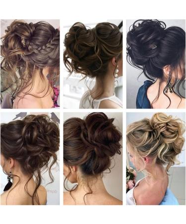 Messy Bun Hair Piece for Women Pieces Curly Chignon Donut Scrunchie for Women Messy Bun Hair Piece Synthetic Tousled Updo Hair Buns Extension Elastic Hair Band Hair Fake Hair Accessories for Women 18TH10 - Buy Online on GoSupps.com