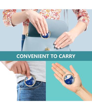 Retro Small Pill Can Box with Mirror - 2 Piece Marble Paint Travel Gift - Perfect for Vitamins & Supplements - Wallet or Bag Portable Bronze Pill Organizer - Buy Online on GoSupps.com