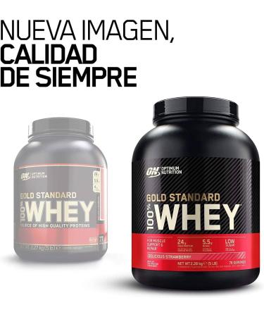 Optimum Nutrition Gold Standard 100% Whey Protein Powder - Strawberry 2280g | International Shipping - Buy Online on GoSupps.com