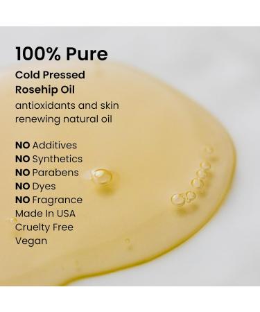 Rosehip Oil 100% Pure Cold-Pressed - Anti-Aging Face Oil for Hydration & Balance | 1 oz - Buy Online on GoSupps.com