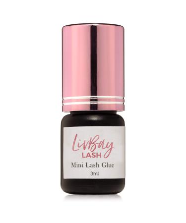 LivBay Lash Glue - Baby LivBay Original Mini | Eyelash Glue Extensions | Lash Adhesive | 4-6 Weeks Retention & 1Sec Dry Time | Professional Use Only, Black, 3ml 3ML Mini Black