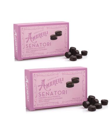 Liquirizia Amarelli - Senatori - Violet Scented Licorice - 2x100 gr