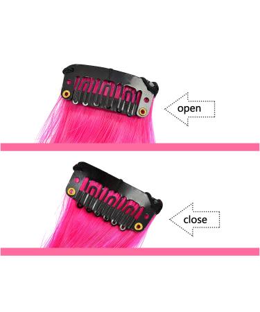 12 Pcs Colored Hair Extensions Clips - Curly Wavy Synthetic Hairpieces for Women, Kids, Girls - Multi-color Party Highlights - Colorful Set - Buy Online on GoSupps.com