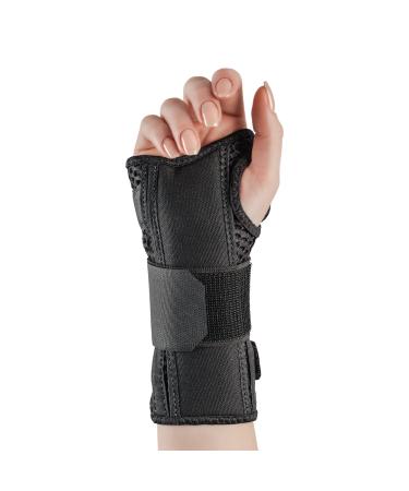Comfort Air Orthosis for Right Hand Brace - Pain Relief Wristbands or Tendonitis Arthritis Sprains Carpal Tunnel - Non-Slip Grip Adjustable Stripe Wrist Support - Black Large Large Black 1