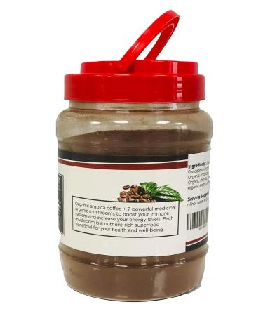 Organic 7 Mushroom Coffee Alternative | Instant Blend for Energy, Immunity & Anti-Aging | 5 oz - Buy Online on GoSupps.com