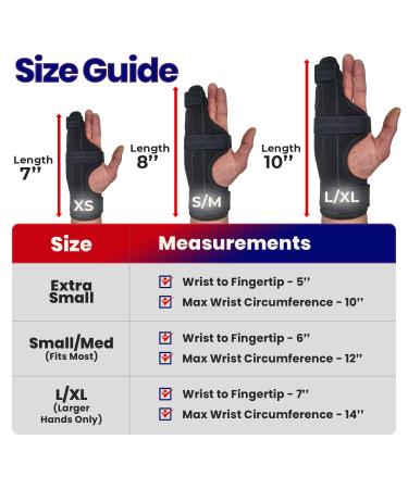 Metacarpal Finger Splint Hand Brace - Left Hand, Small/Med Size - Support for Broken Fingers, Wrist & Hand Injuries - Buy Online on GoSupps.com