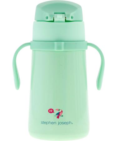 Stephen Joseph Stainless Steel Double Wall Bottle with Handles and Weighted Straw - Sloth Training Cup - Buy Online on GoSupps.com