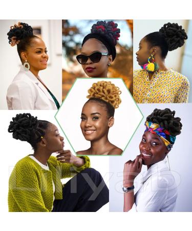 Liliyab Loc Bun Dreadlock Afro High Puff Drawstring Ponytail for Black Women - Buy Online on GoSupps.com