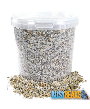 BusyBeaks Mixed Poultry Grit | Premium Quality Natural Feed Mix | Added Oyster Shell | Rich in Vitamins and Calcium | A Nutritious Supplement Food | Strong Beaks Tough Bones & Large Eggs (2.5L Tub) 2.5 l (Pack of 1)