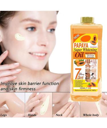 FLLUOUZH Papaya Super Whitening Oil 7 Days Papaya Oil for Skin Papaya Oil for Lightening Dark Skin Facial and Body Moisturizer Nourishing Body Repair 2 Pieces - Buy Online on GoSupps.com
