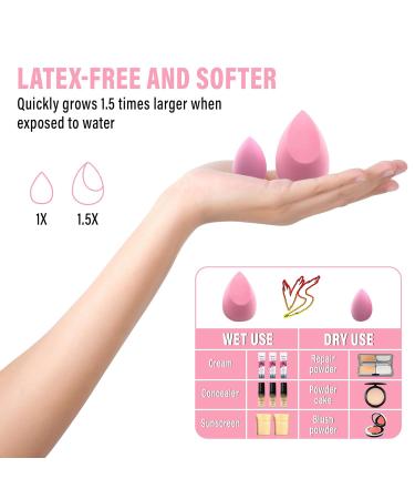 Buy SAA Makeup Sponge - Light Pink Nude Blender Latex-Free Super Soft Beauty Sponge for Liquid Foundation - 2pcs - Buy Online on GoSupps.com