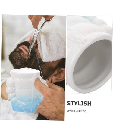 Healvian Ceramic Shaving Foam Bowl | Blue Shaving Accessories for Perfect Foam | International Shipping Available - Buy Online on GoSupps.com