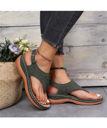 Orthopedic Arch Support Leather Sandals - Wellmesi Diabetic Walking Sandals for Women, Blue 39 - Buy Online on GoSupps.com
