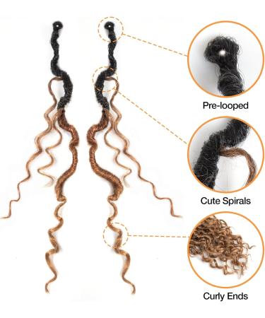 Toyotress Boho Bohemian Faux Locs Crochet Hair Extensions 18 Inches Curly Ends Black (OT30/27) - Buy Online on GoSupps.com