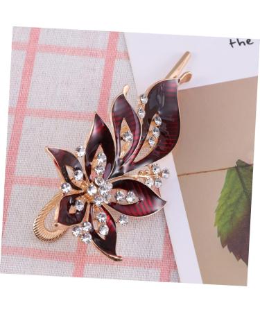 FRCOLOR Banana Hair Clips for Women Metal Hair Barrettes Vintage Rhinestone Hair Barrettes Womens Hair Accessories Crystal Hair Barrettes Beak Clips Red Spring Clip Rhinestones - Buy Online on GoSupps.com