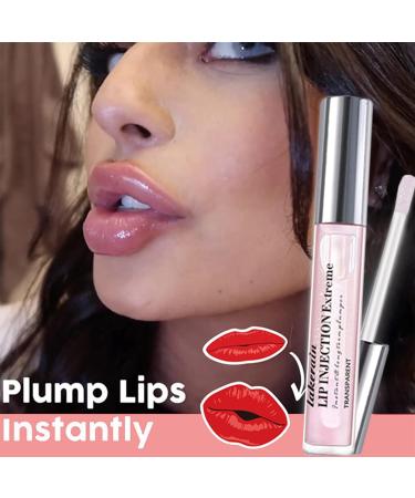 Lip Plumper Lip Gloss Lip Maximizer Balm Plumper Lip Extreme Volume Healthy Enhancer Hydrated Lips Moisturize Eliminate Dryness Wrinkles Enhances Plump Gloss (Clear Pink Color) - Buy Online on GoSupps.com