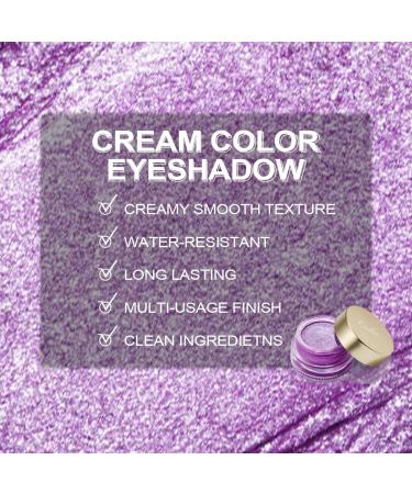 Oulac Glitter Eyeshadow Violet High Pigmented Waterproof Cream Shadow | Metallic Finish | Vegan & Cruelty-Free | Perfect for Durable Eye Makeup | 06g - Buy Online on GoSupps.com