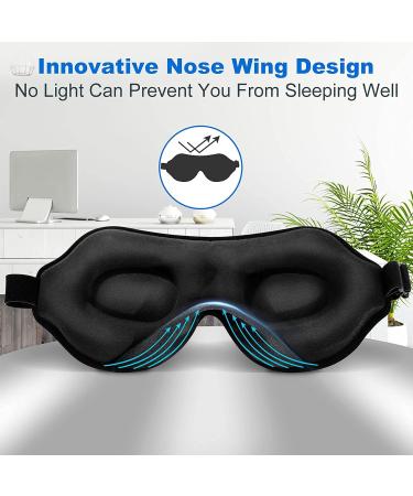 HYNG 3D Contoured Eye Mask for Men and Women - 100% Light Blocking Sleep Mask for Travel, Nap, and Yoga - Buy Online on GoSupps.com