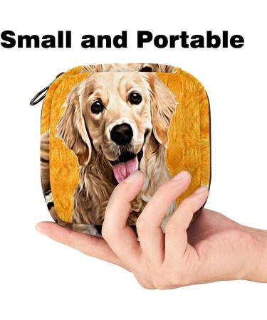Labrador Dog Art Painting Bandage Storage Bag | Portable Menstrual Pad & Cup Pocket for Girls & Women - Buy Online on GoSupps.com