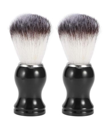 Portable Men's Shaving Brush Set - 2 Synthetic Nylon Brushes for Beard Care & Facial Cleaning - Buy Online on GoSupps.com