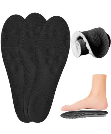 Maxee 3 pairs of orthopedic insoles for men & women Arch deposits heel spur comfort sports shoe inserts breathable and relieve foot pain ideal insole for hiking running size.45-46 black 45-46 - Buy Online on GoSupps.com