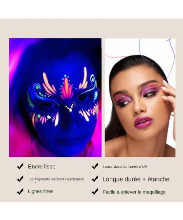  demaxiyad Waterproof eyeliner colored eyeliner fluorescent waterproof matte eyeliner | Glitter pigmented graphic face liners liquid eye liner set - Buy Online on GoSupps.com