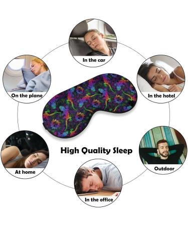 Colorful Chameleon Sleep Mask | Adjustable Eye Cover for Sleeping, Travel, and Napping - Men and Women - Buy Online on GoSupps.com