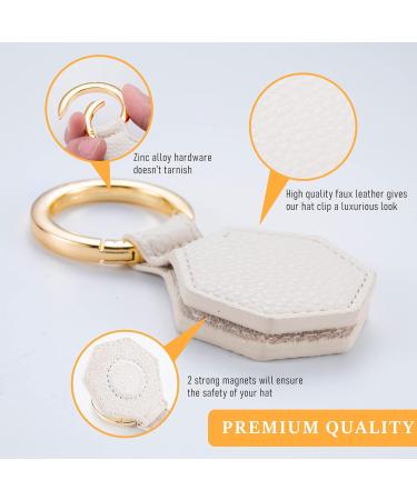 Magnetic Hat Clip for Hands-Free Travel - Ivory Clip-On Holder for Sun Hats - Buy Online on GoSupps.com