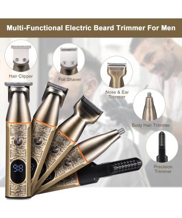 Bestauty Dock Charging Beard Trimmer | 5-in-1 Cordless Shaving Kit for Men | Hair Clippers Face Razors & Nose Hair Trimmer | Perfect Birthday Gift for Men - Buy Online on GoSupps.com