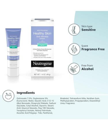 Neutrogena Healthy Skin Anti-Wrinkle Cream with SPF 15 - Original Formula 1.4 oz | Anti-Aging Sunscreen - Buy Online on GoSupps.com