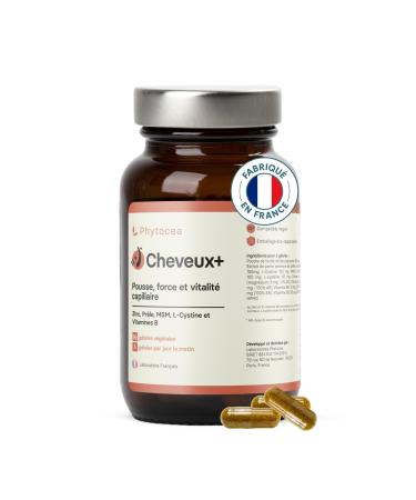 Cheveux + Compl ment Pousse & Fortification Capillaire | Ortie MSM Pr le Zinc Vitamines B5 B6 B8 | Anti-Chute Soin Naturel Homme & Femme | 90 G lules Vegan