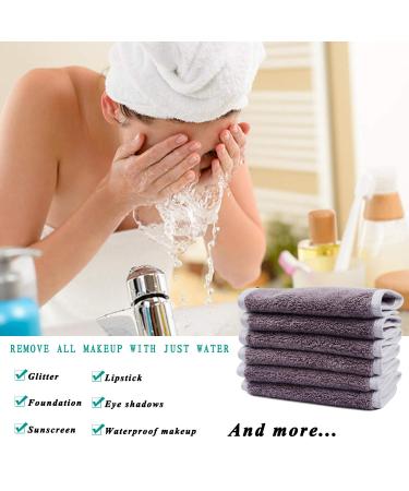 Buy Kinhwa Microfiber Makeup Remover Cloths - 6 Pack Ultra Soft & Reusable (15x30cm) - Perfect for Face Cleansing - Purple - Buy Online on GoSupps.com