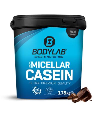 Bodylab24 Casein Micellar Chocolate 1750g 100% Pure Casein Rich in BCAA Amino Acids Long Feeling of Fullness Promotes Muscle Building Ideal During a Protein Diet