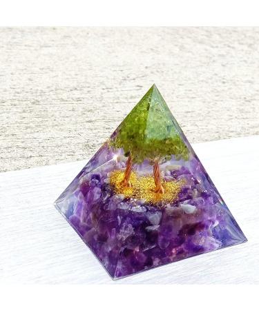 6cm Pyramid Ogan Crystal Energy Tower for Reiki Chakra Healing - Natural Crushed Stone Jewelry for Home and Office - Buy Online on GoSupps.com