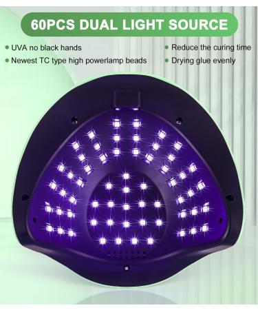 Zawaer LED UV Nail Lamp - Professional Fast Dry Gel Nail Dryer with 4 Timers LCD Display & Car Sensor - Perfect for Home & Salon Manicures - Buy Online on GoSupps.com