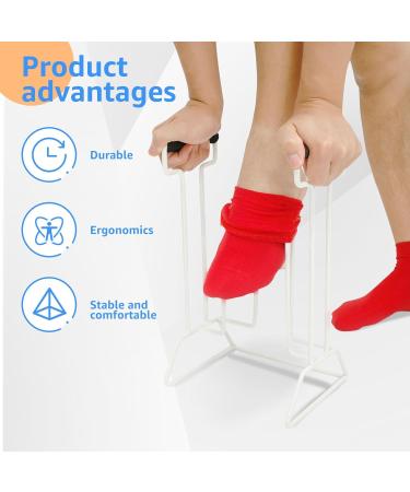 Aids for Putting on Socks Sock Aid Device for Seniors Sock Assistant Device No Bending Wide Aid Compression Aid Device Stocking Donner Large Helper Aid Tool Easy On and Off - Buy Online on GoSupps.com